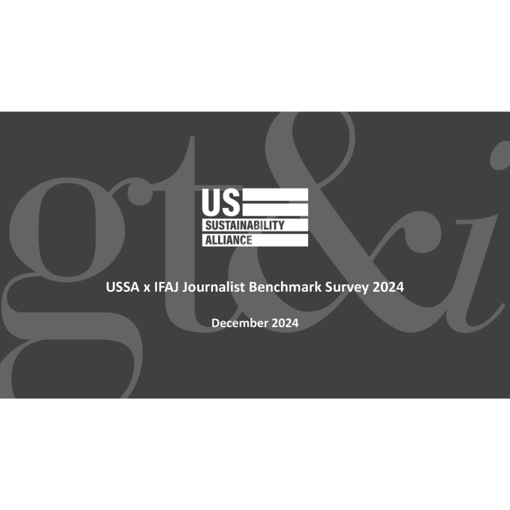 Earlier this year, the U.S. Sustainability Alliance (USSA) collaborated with the International Federation of Agricultural Journalists (IFAJ) to conduct the Journalist Benchmark Research Survey.